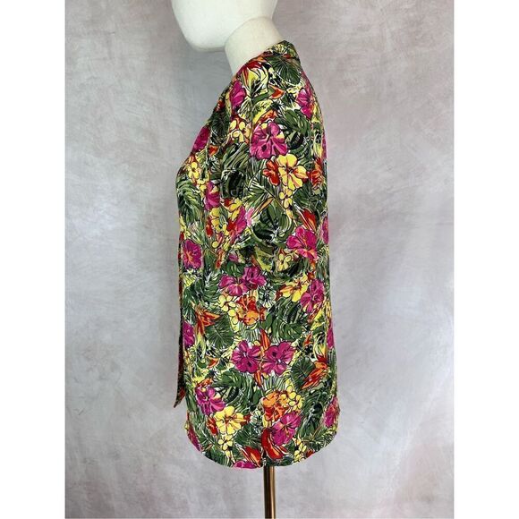 Vintage Hawaiian Tiki Blouse Top - Picture 4 of 5